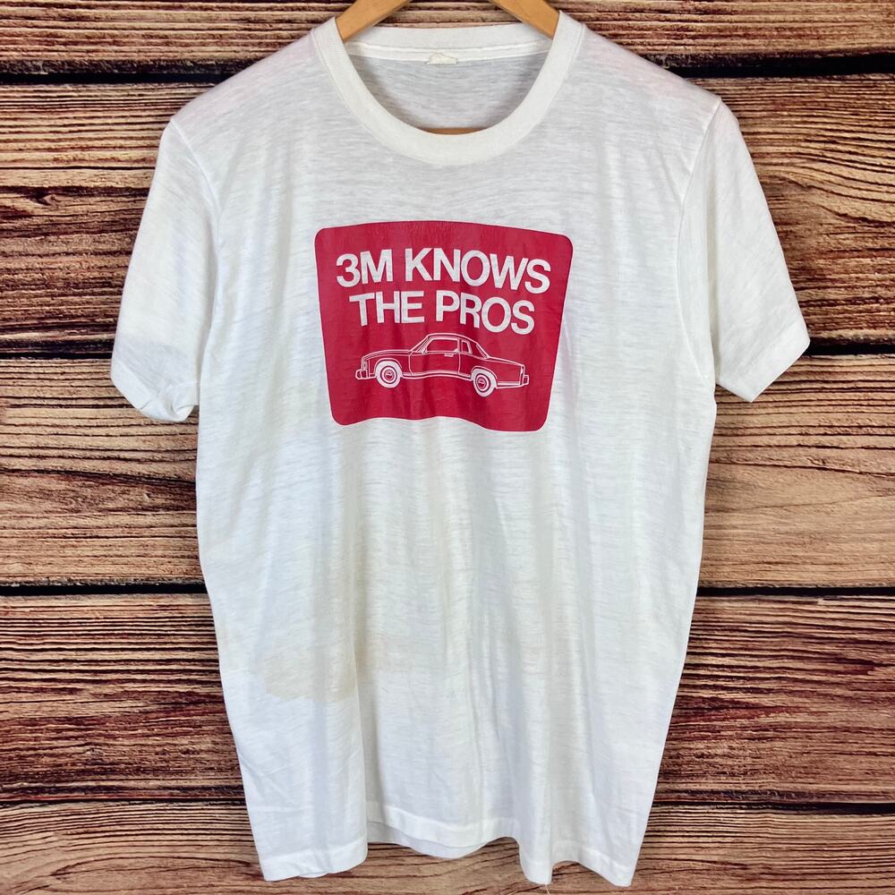Vintage 1970s 3M Knows The Pros T-shirt